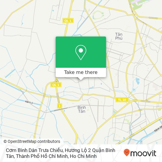 Cơm Bình Dân Trưa Chiều, Hương Lộ 2 Quận Bình Tân, Thành Phố Hồ Chí Minh map