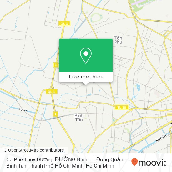 Cà Phê Thùy Dương, ĐƯỜNG Bình Trị Đông Quận Bình Tân, Thành Phố Hồ Chí Minh map