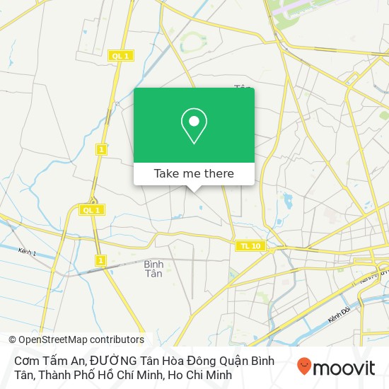 Cơm Tấm An, ĐƯỜNG Tân Hòa Đông Quận Bình Tân, Thành Phố Hồ Chí Minh map
