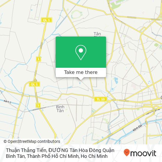 Thuận Thắng Tiến, ĐƯỜNG Tân Hòa Đông Quận Bình Tân, Thành Phố Hồ Chí Minh map