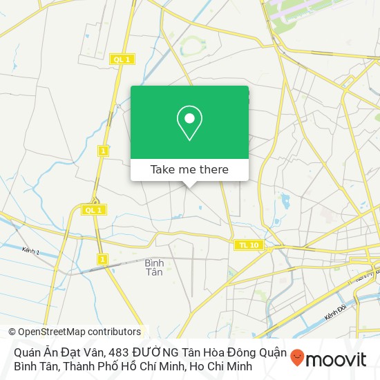 Quán Ăn Đạt Vân, 483 ĐƯỜNG Tân Hòa Đông Quận Bình Tân, Thành Phố Hồ Chí Minh map