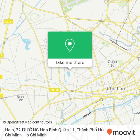 Halo, 72 ĐƯỜNG Hòa Bình Quận 11, Thành Phố Hồ Chí Minh map