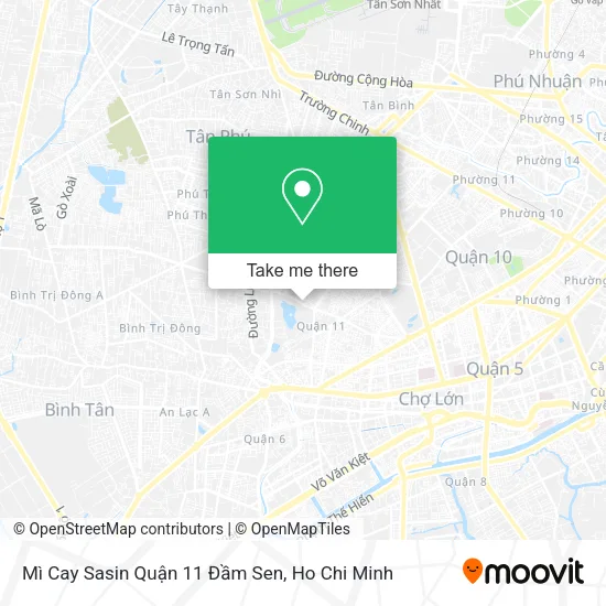 Mì Cay Sasin Quận 11 Đầm Sen map