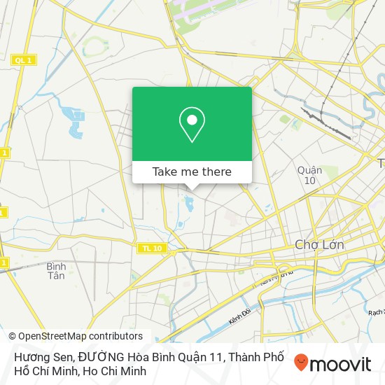 Hương Sen, ĐƯỜNG Hòa Bình Quận 11, Thành Phố Hồ Chí Minh map