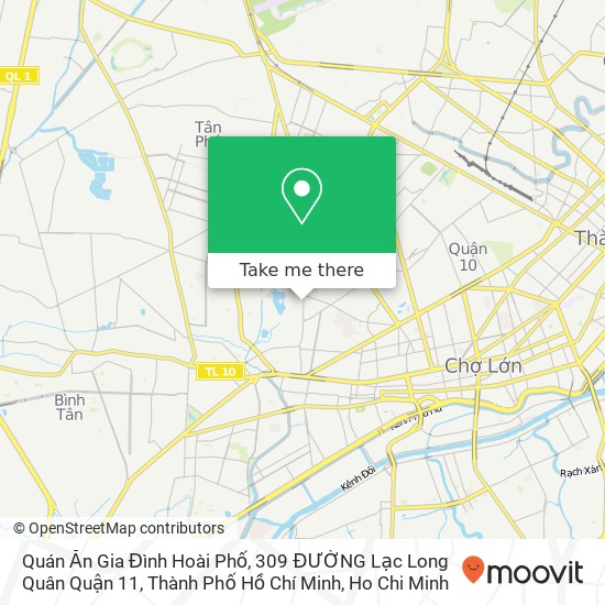 Quán Ăn Gia Đình Hoài Phố, 309 ĐƯỜNG Lạc Long Quân Quận 11, Thành Phố Hồ Chí Minh map