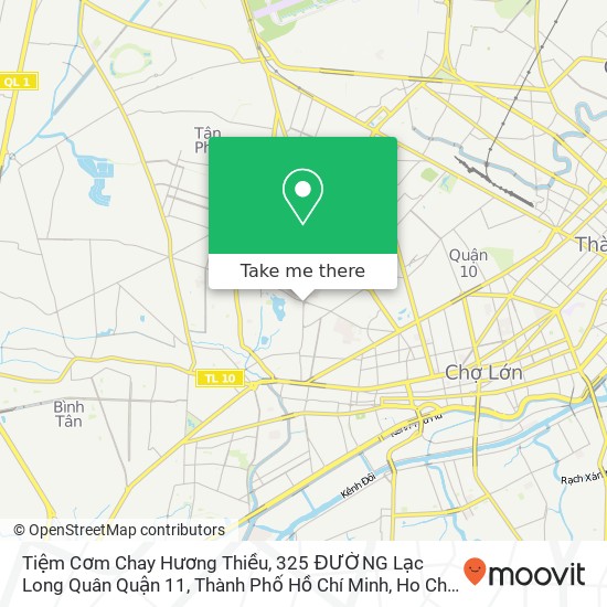 Tiệm Cơm Chay Hương Thiều, 325 ĐƯỜNG Lạc Long Quân Quận 11, Thành Phố Hồ Chí Minh map