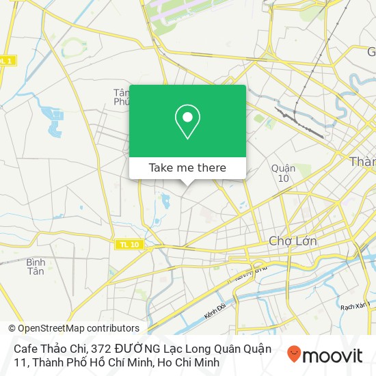Cafe Thảo Chi, 372 ĐƯỜNG Lạc Long Quân Quận 11, Thành Phố Hồ Chí Minh map