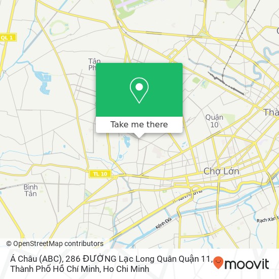 Á Châu (ABC), 286 ĐƯỜNG Lạc Long Quân Quận 11, Thành Phố Hồ Chí Minh map