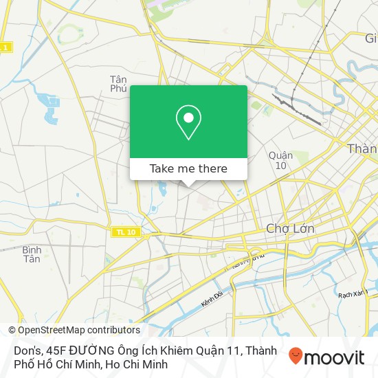 Don's, 45F ĐƯỜNG Ông Ích Khiêm Quận 11, Thành Phố Hồ Chí Minh map