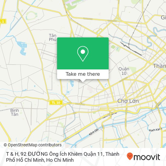 T & H, 92 ĐƯỜNG Ông Ích Khiêm Quận 11, Thành Phố Hồ Chí Minh map