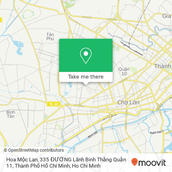 Hoa Mộc Lan, 335 ĐƯỜNG Lãnh Binh Thăng Quận 11, Thành Phố Hồ Chí Minh map