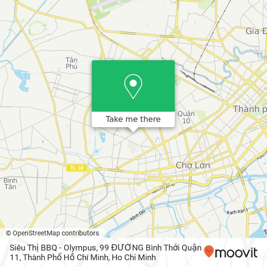 Siêu Thị BBQ - Olympus, 99 ĐƯỜNG Bình Thới Quận 11, Thành Phố Hồ Chí Minh map