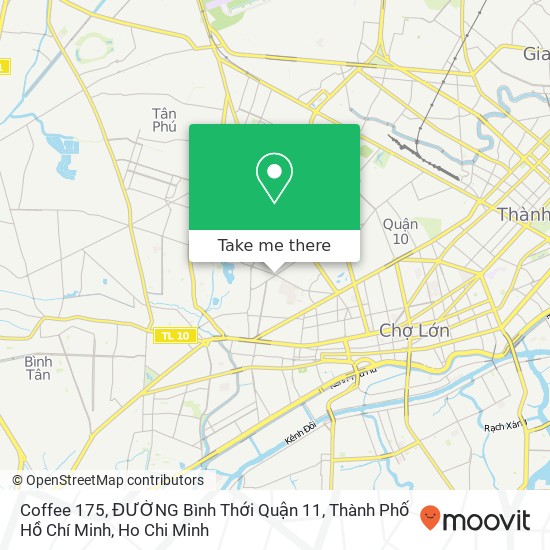 Coffee 175, ĐƯỜNG Bình Thới Quận 11, Thành Phố Hồ Chí Minh map