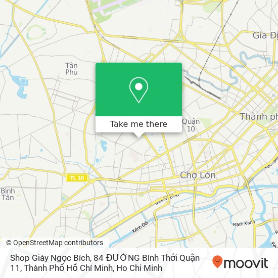 Shop Giày Ngọc Bích, 84 ĐƯỜNG Bình Thới Quận 11, Thành Phố Hồ Chí Minh map