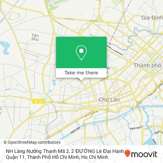 NH Làng Nướng Thanh Mã 2, 2 ĐƯỜNG Lê Đại Hành Quận 11, Thành Phố Hồ Chí Minh map