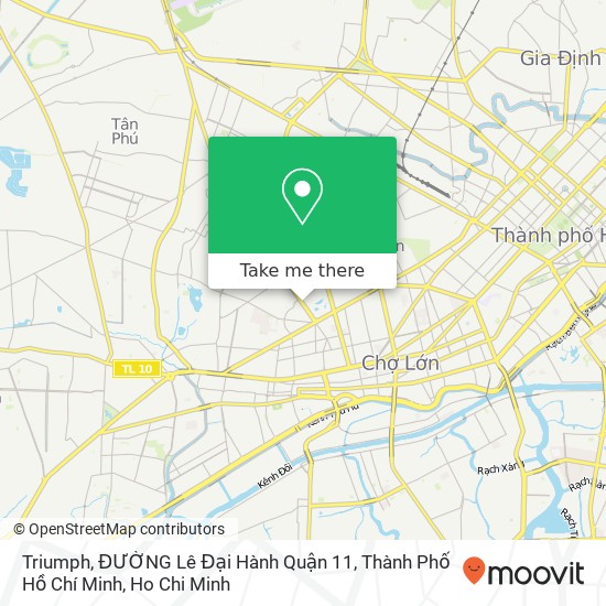 Triumph, ĐƯỜNG Lê Đại Hành Quận 11, Thành Phố Hồ Chí Minh map