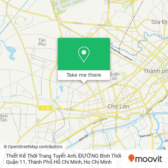 Thiết Kế Thời Trang Tuyết Anh, ĐƯỜNG Bình Thới Quận 11, Thành Phố Hồ Chí Minh map