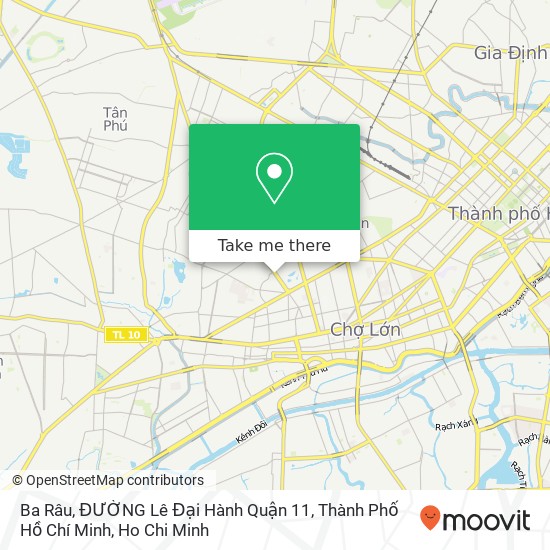 Ba Râu, ĐƯỜNG Lê Đại Hành Quận 11, Thành Phố Hồ Chí Minh map