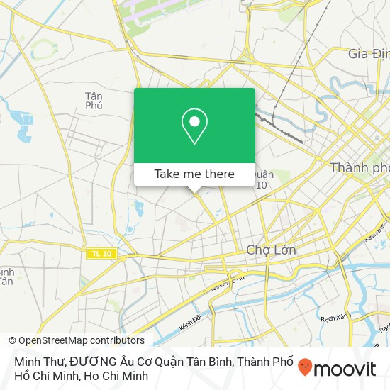 Minh Thư, ĐƯỜNG Âu Cơ Quận Tân Bình, Thành Phố Hồ Chí Minh map