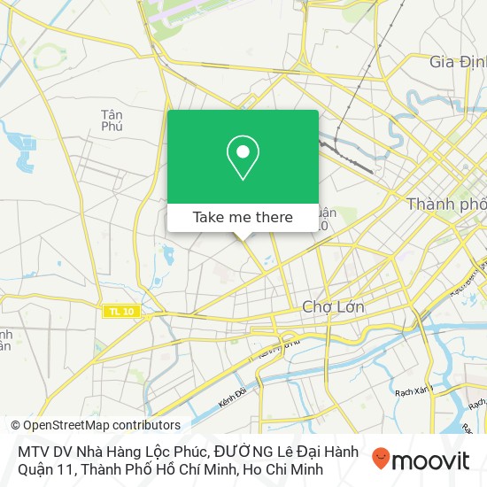 MTV DV Nhà Hàng Lộc Phúc, ĐƯỜNG Lê Đại Hành Quận 11, Thành Phố Hồ Chí Minh map