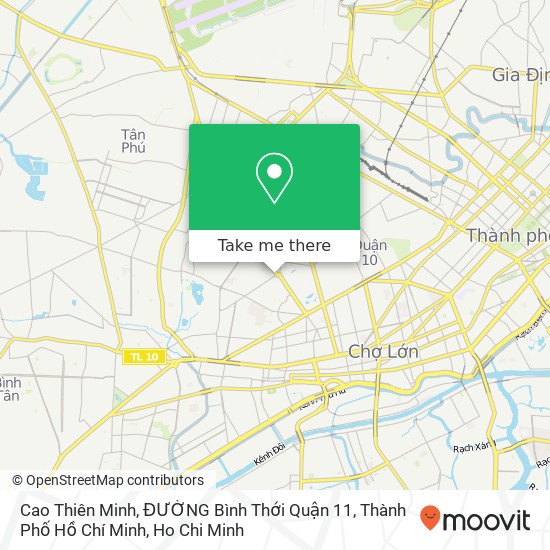 Cao Thiên Minh, ĐƯỜNG Bình Thới Quận 11, Thành Phố Hồ Chí Minh map