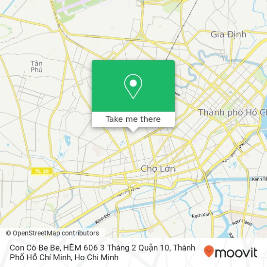 Con Cò Be Be, HẺM 606 3 Tháng 2 Quận 10, Thành Phố Hồ Chí Minh map