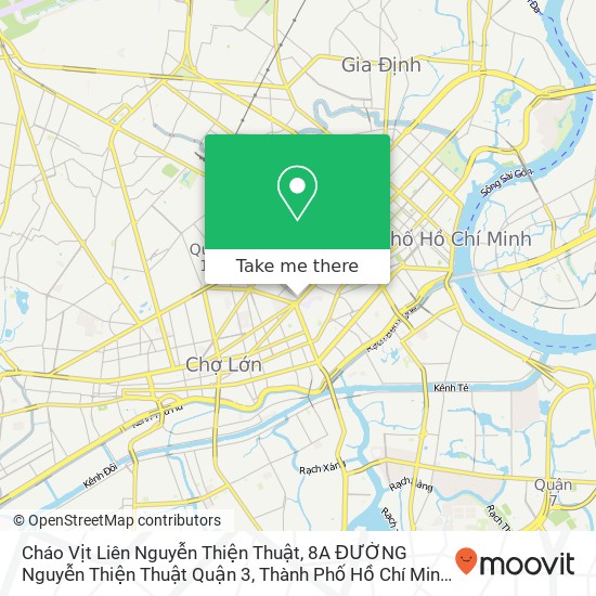 Cháo Vịt Liên Nguyễn Thiện Thuật, 8A ĐƯỜNG Nguyễn Thiện Thuật Quận 3, Thành Phố Hồ Chí Minh map