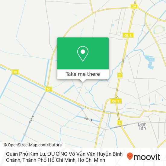 Quán Phở Kim Lu, ĐƯỜNG Võ Văn Vân Huyện Bình Chánh, Thành Phố Hồ Chí Minh map