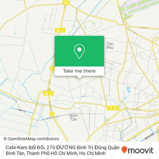 Cafe-Kem Bối Bối, 270 ĐƯỜNG Bình Trị Đông Quận Bình Tân, Thành Phố Hồ Chí Minh map