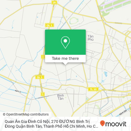 Quán Ăn Gia Đình Cỏ Nội, 270 ĐƯỜNG Bình Trị Đông Quận Bình Tân, Thành Phố Hồ Chí Minh map