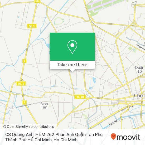 CS Quang Anh, HẺM 262 Phan Anh Quận Tân Phú, Thành Phố Hồ Chí Minh map