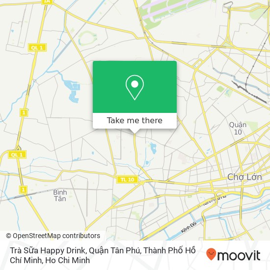 Trà Sữa Happy Drink, Quận Tân Phú, Thành Phố Hồ Chí Minh map