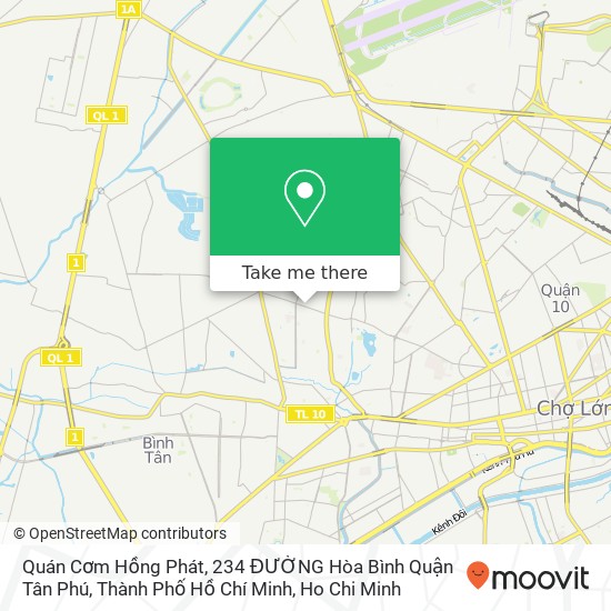 Quán Cơm Hồng Phát, 234 ĐƯỜNG Hòa Bình Quận Tân Phú, Thành Phố Hồ Chí Minh map