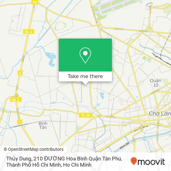 Thủy Dung, 210 ĐƯỜNG Hòa Bình Quận Tân Phú, Thành Phố Hồ Chí Minh map