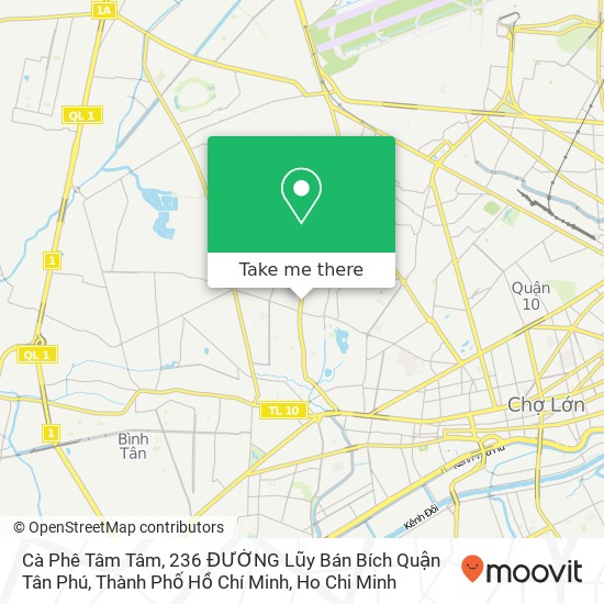 Cà Phê Tâm Tâm, 236 ĐƯỜNG Lũy Bán Bích Quận Tân Phú, Thành Phố Hồ Chí Minh map