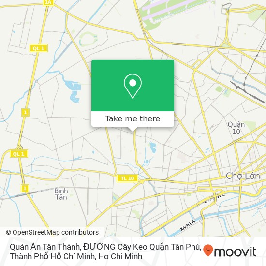 Quán Ăn Tân Thành, ĐƯỜNG Cây Keo Quận Tân Phú, Thành Phố Hồ Chí Minh map