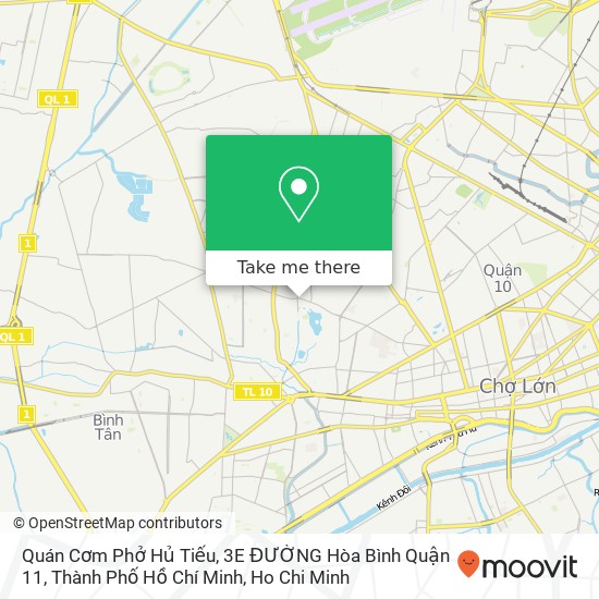 Quán Cơm Phở Hủ Tiếu, 3E ĐƯỜNG Hòa Bình Quận 11, Thành Phố Hồ Chí Minh map