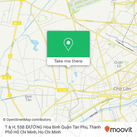 T & H, 53B ĐƯỜNG Hòa Bình Quận Tân Phú, Thành Phố Hồ Chí Minh map
