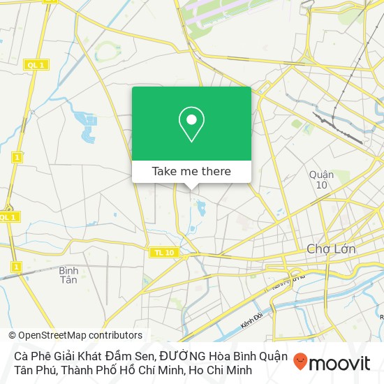 Cà Phê Giải Khát Đầm Sen, ĐƯỜNG Hòa Bình Quận Tân Phú, Thành Phố Hồ Chí Minh map