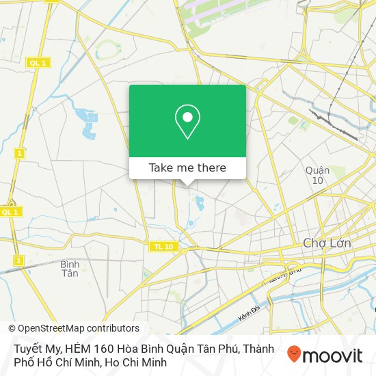 Tuyết My, HẺM 160 Hòa Bình Quận Tân Phú, Thành Phố Hồ Chí Minh map