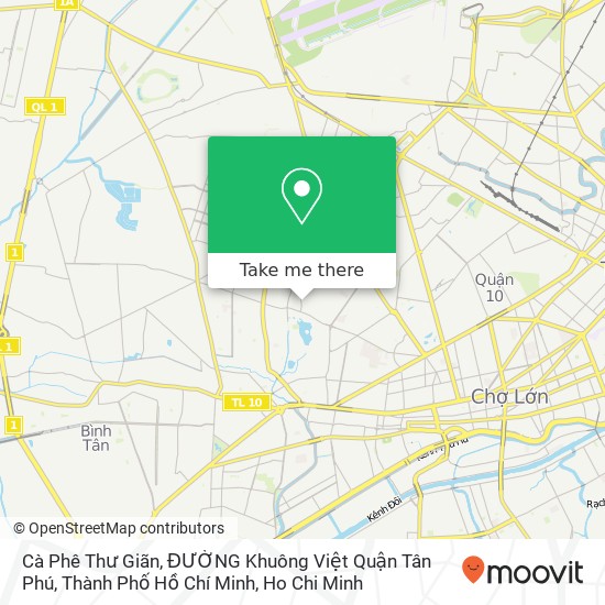 Cà Phê Thư Giãn, ĐƯỜNG Khuông Việt Quận Tân Phú, Thành Phố Hồ Chí Minh map