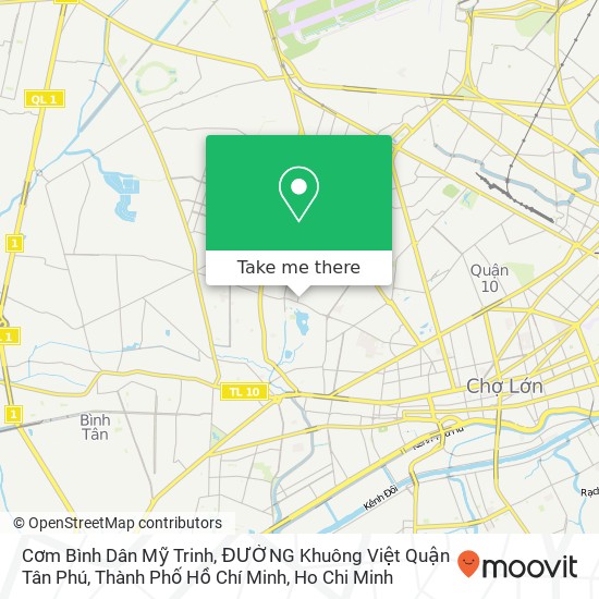 Cơm Bình Dân Mỹ Trinh, ĐƯỜNG Khuông Việt Quận Tân Phú, Thành Phố Hồ Chí Minh map