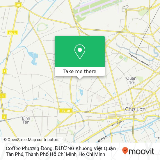 Coffee Phương Đông, ĐƯỜNG Khuông Việt Quận Tân Phú, Thành Phố Hồ Chí Minh map