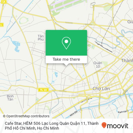 Cafe Star, HẺM 506 Lạc Long Quân Quận 11, Thành Phố Hồ Chí Minh map
