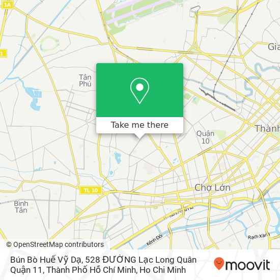 Bún Bò Huế Vỹ Dạ, 528 ĐƯỜNG Lạc Long Quân Quận 11, Thành Phố Hồ Chí Minh map