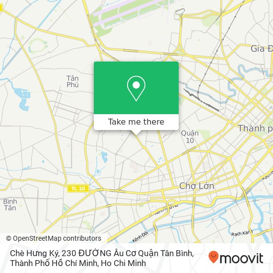 Chè Hưng Ký, 230 ĐƯỜNG Âu Cơ Quận Tân Bình, Thành Phố Hồ Chí Minh map