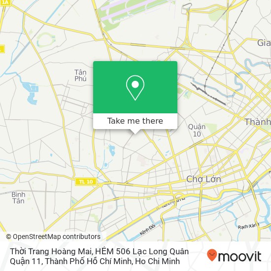 Thời Trang Hoàng Mai, HẺM 506 Lạc Long Quân Quận 11, Thành Phố Hồ Chí Minh map