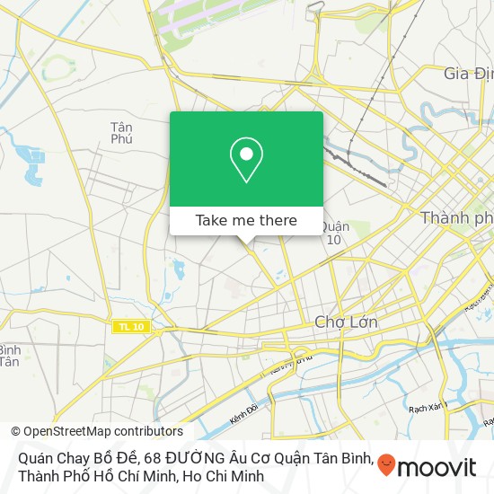 Quán Chay Bồ Đề, 68 ĐƯỜNG Âu Cơ Quận Tân Bình, Thành Phố Hồ Chí Minh map