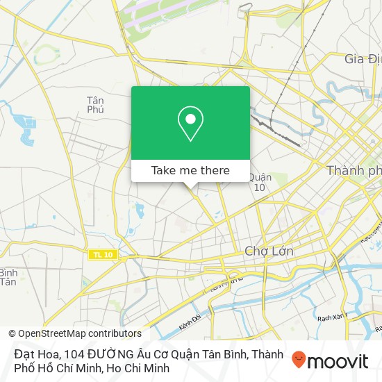 Đạt Hoa, 104 ĐƯỜNG Âu Cơ Quận Tân Bình, Thành Phố Hồ Chí Minh map