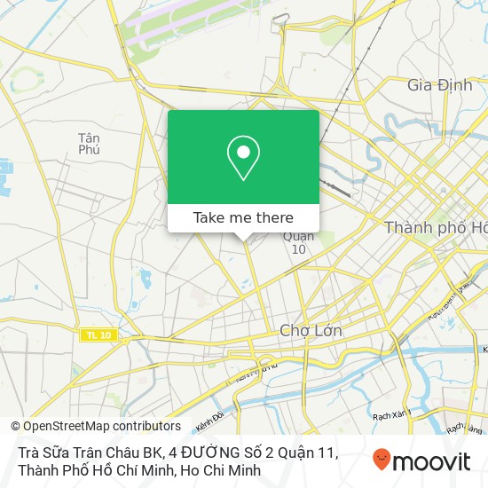 Trà Sữa Trân Châu BK, 4 ĐƯỜNG Số 2 Quận 11, Thành Phố Hồ Chí Minh map